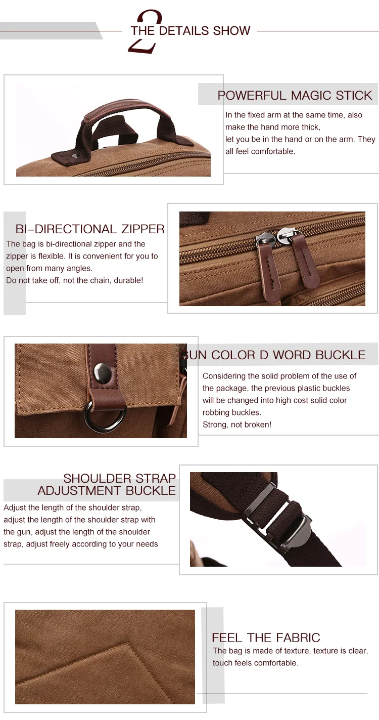 ZUOLUNDUO sport backpack vintage strong large cosmetic canvas bag outdoor backpack