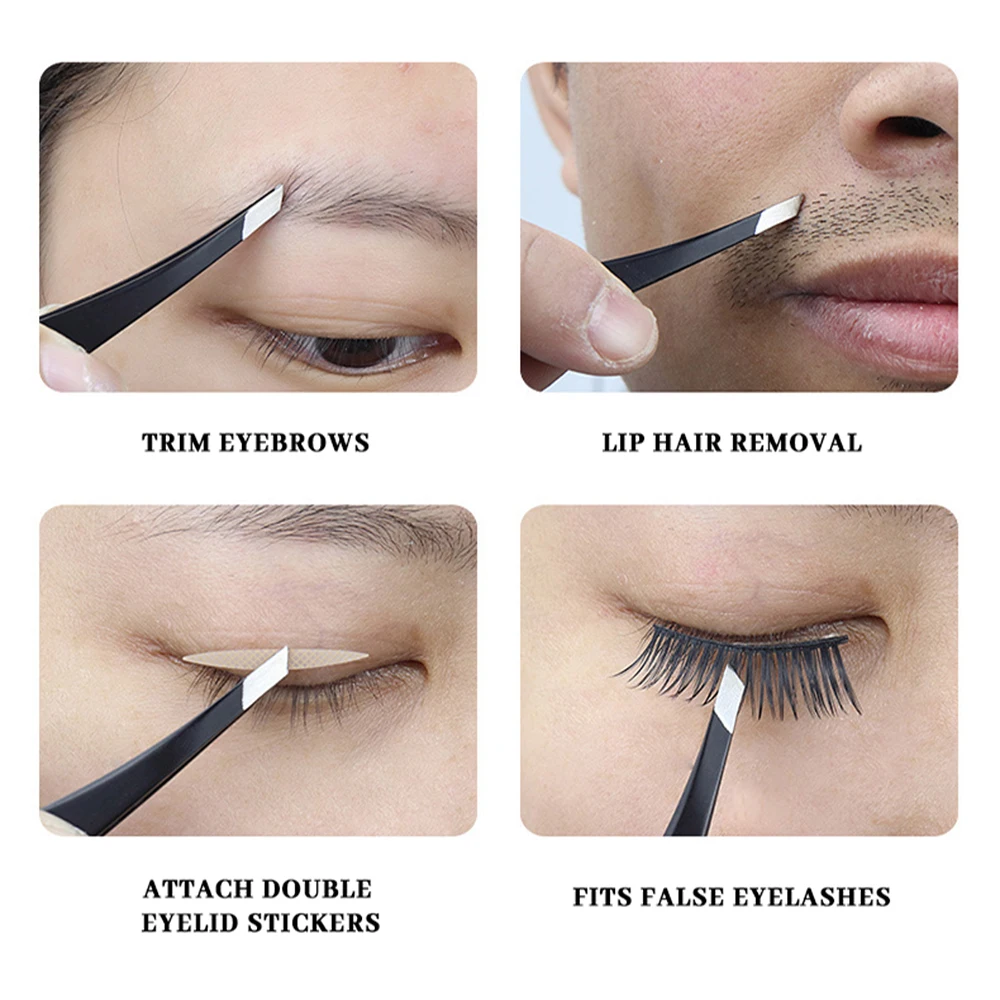 Stainless Steel Tweezers Multitool Anti-static Precision Hair Removal Eyebrow DIY Maintenance Picking Hand Tool Diagonal Pliers