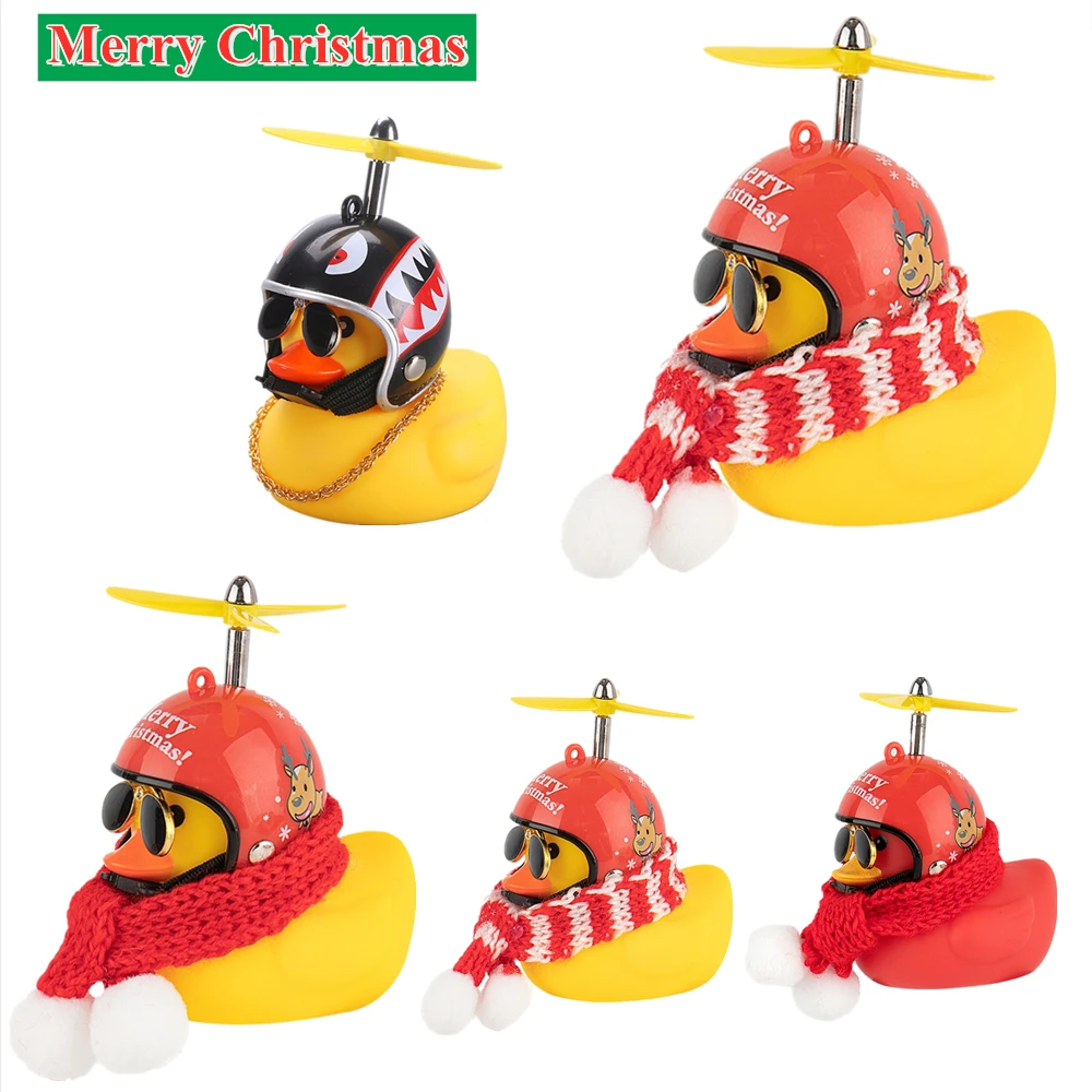 Weihnachten Geschenk Rot Gelb und Schwarz Ente Helm Gebrochen Wind Geschenk Nette Auto Innen Zubehör Auto Ornament Radfahren Dekoration – Detail 1