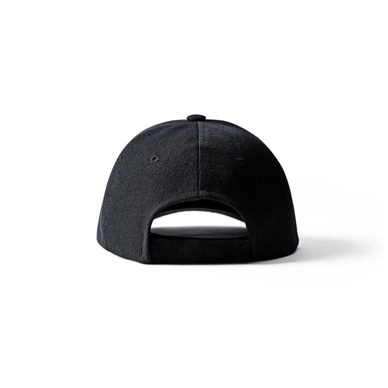 Bone de beisebol personalizado impressao logotipo bordado casual sólido chapéus cor pura preto Bone snapback Bones para homens