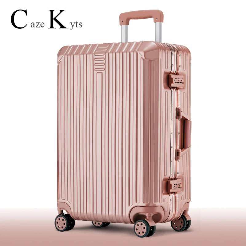 b65Lk gold Супер стильный чемодан на колесиках, коробка с паролем, деловой костюм, чехол для путешествий, каюты, чехол для женщин, багажный набор - Цвет: b65Lk gold
