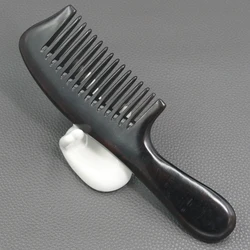 Natural africano sândalo ébano pente anti estático pente largura dente & pente fino