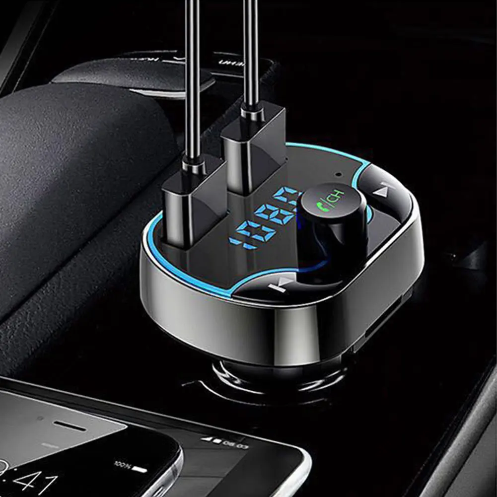 T24 MP3 плеер ABS автомобильный портативный удобный в управлении телефон с громкой связью Bluetooth Универсальный Интеллектуальный черный FM стабильный без потерь