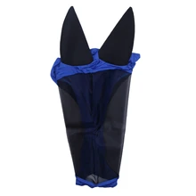 Удобная Мягкая сетчатая лайкра лошади летают маска с соблазнительными кошачьими ушками-наши мягкие 4 Way Stretch дизайн легок на чувствительные уши» и «глаза» синего цвета