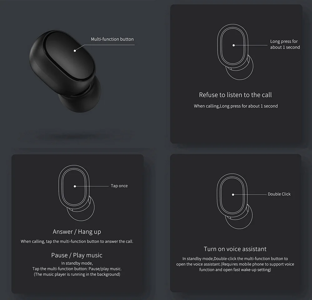 Xiaomi Redmi Airdots 5,0 TWS Bluetooth наушники DSP шумоподавление с микрофоном handsfree AI управление пятнами гарнитура