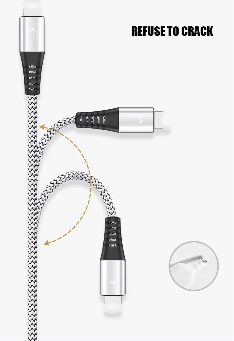Кабель Micro usb type-C для Apple iPhone светодиодный usb-кабель для передачи данных type c кабель из алюминиевого сплава usb-кабель для зарядки мобильных телефонов