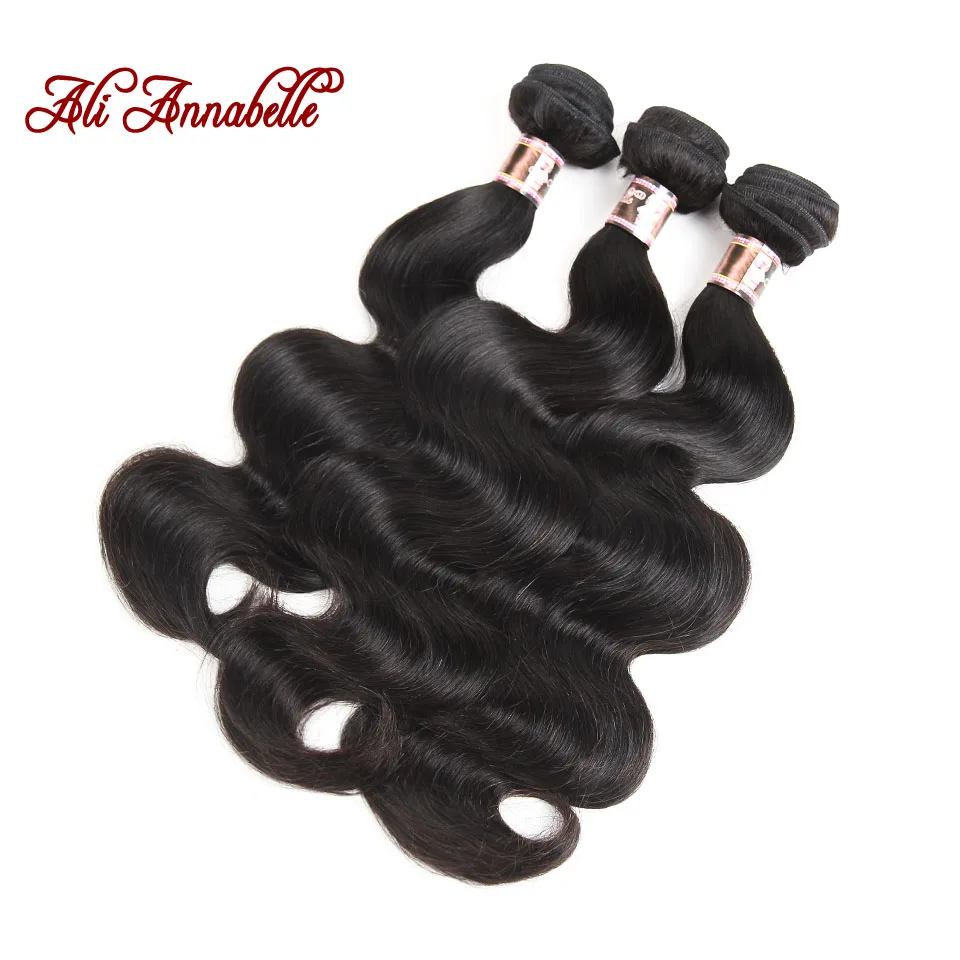 Али ANNABELLE волнистые волосы, для придания объема перуанское мелирование волос пряди натуральных Цвет 3 пряди человеческие волосы 10-28 дюймов Волосы remy