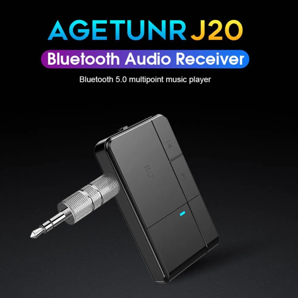 J20 Bluetooth 5 0 Receiver 3 5MM Jack AUX MP3 Music Car Kit Mic Handsfree Call Wireless Adapter Speaker Headphone Audio Transmit