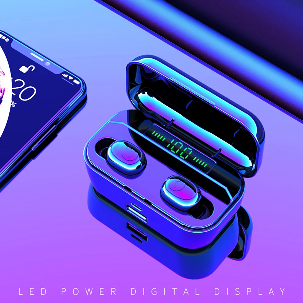 Rovtop 3500mAh TWS беспроводной Bluetooth 5,0 наушники светодиодный дисплей CVC8.0 DSP шумоподавление водонепроницаемая Спортивная гарнитура наушники Z2