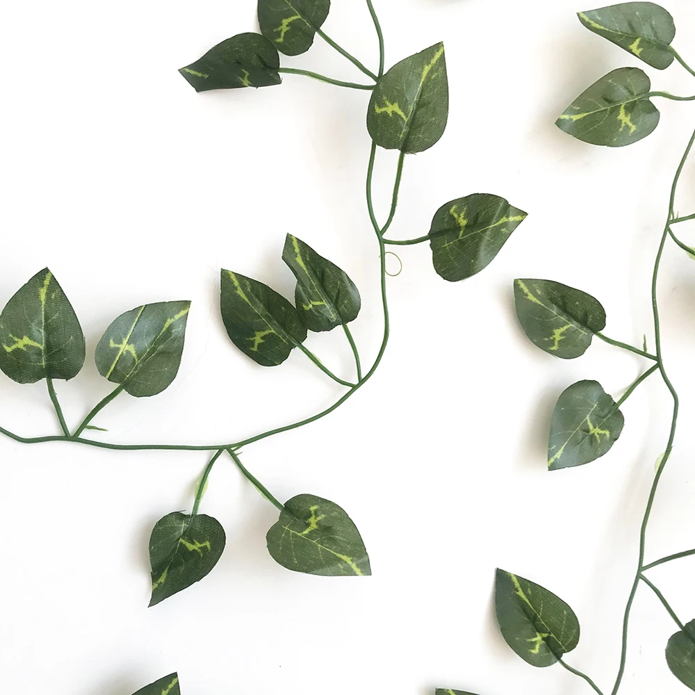 210cm Künstliche Grün Pflanzen Hängen Ivy Lassen Algen Rettich Gefälschte Blumen Trauben Reben Hause Garten Wand Partei Urlaub Dekoration – Detail 8