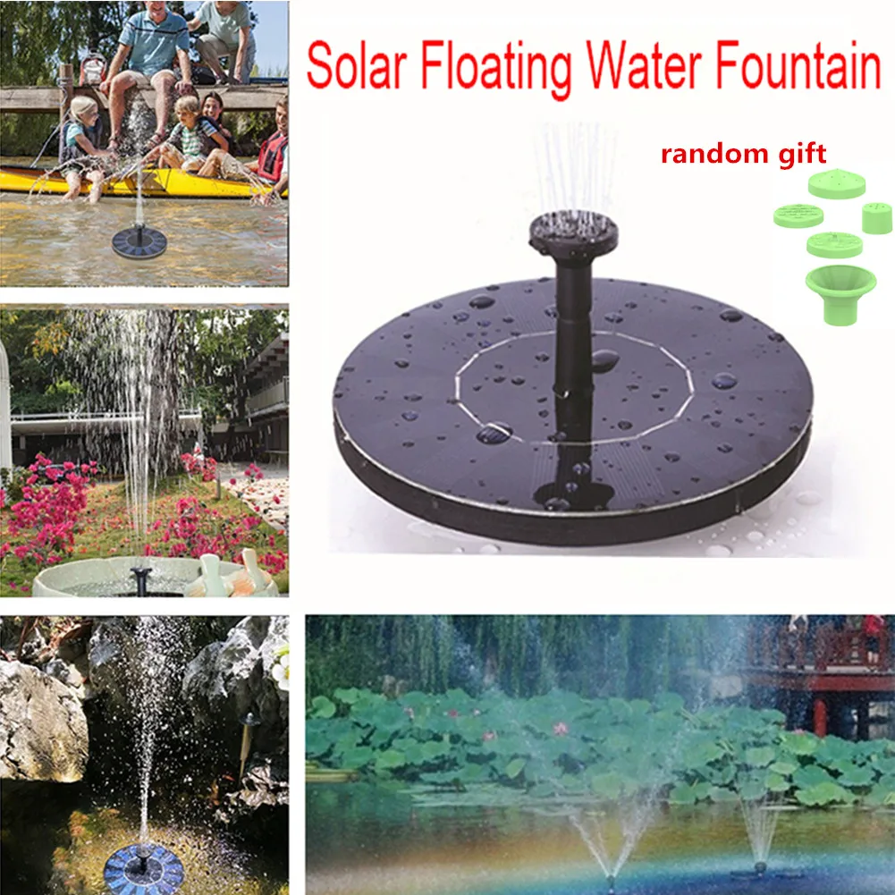 Solar Panel Powered Water Feature Pump Floating Pool Pond Outdoor Fountain UK 