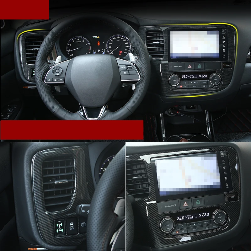 Lsrtw2017, АБС-пластик, автомобильный gps Экран рамка планки для Mitsubishi Outlander интерьерные аксессуары хром