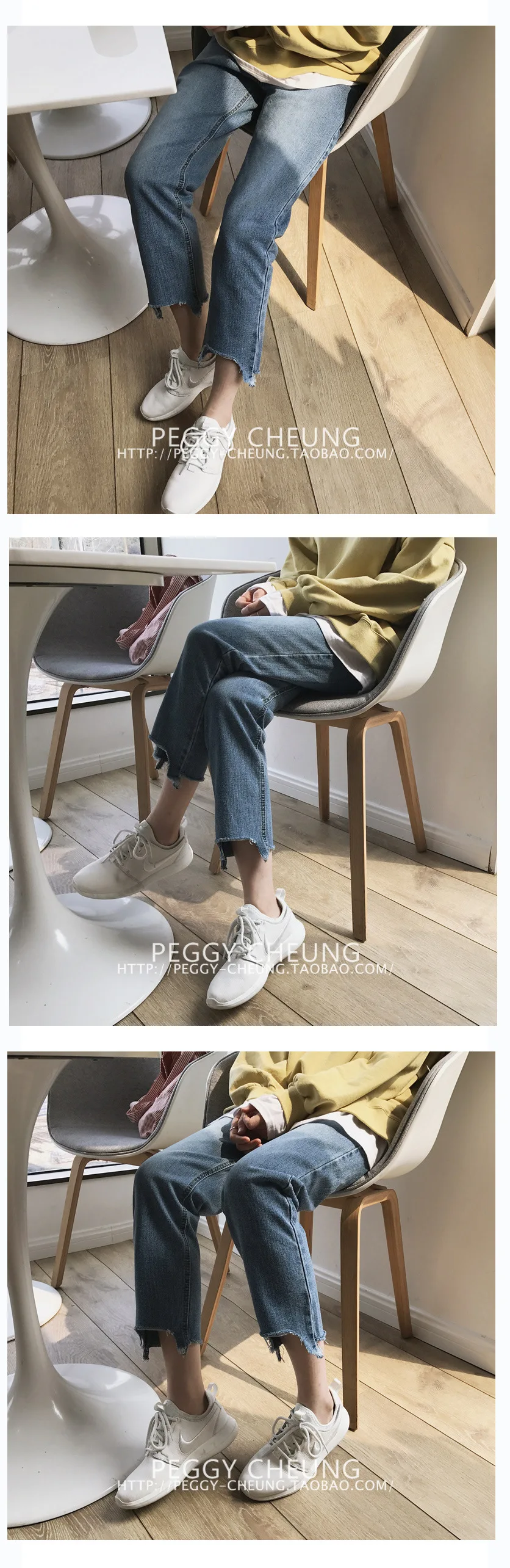 Plus-sized Wide-Leg Jeans Women's Summer New Style Korean-style Loose-Fit Slimming Frayed Capri Drape Straight-leg Pants