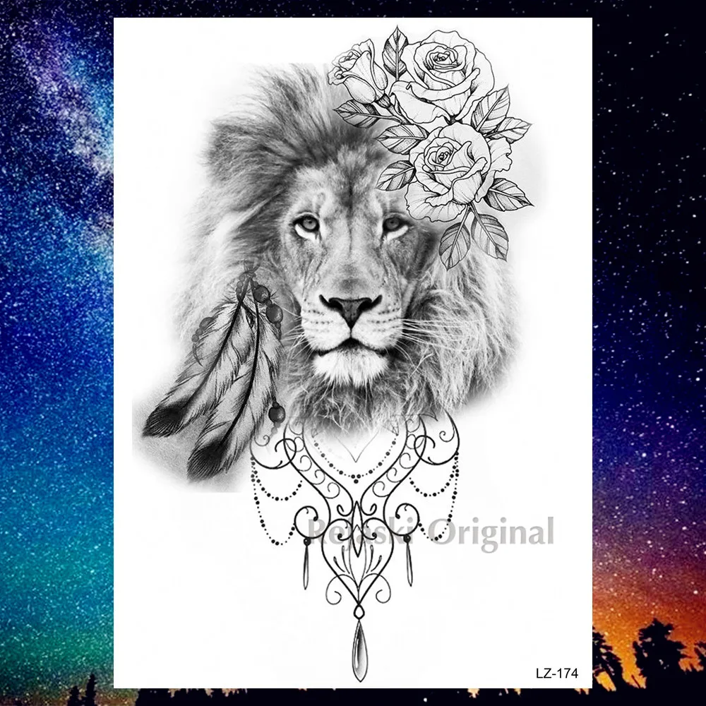 PLZ174 Мира Gigeon в стиле «Ловец снов»; серьги Henna Mandala цветов и птиц Тотем временная татуировка Стикеры перо Водонепроницаемый татуировки, боди-арт поддельные татуировки - Цвет: PLZ174