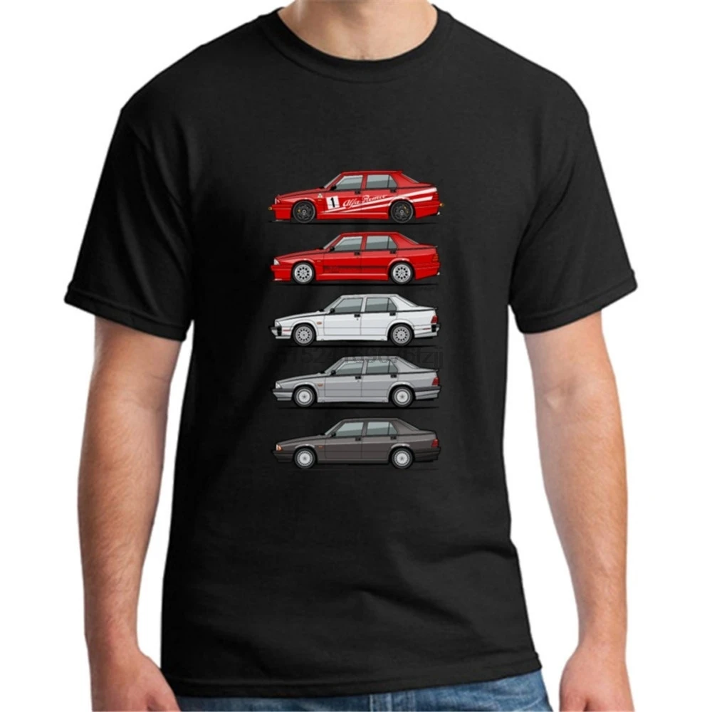 Стек Alfa Romeo 75 футболка Milano Tipo 16 мальчик хлопок короткий рукав Crewneck для взрослых Gar