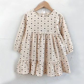 

2019 Baby Girl Dress Christmas Dress Girls Autumn Dress Girls Love Long Sleeve Round Neck Princess Dress Dress For Girls