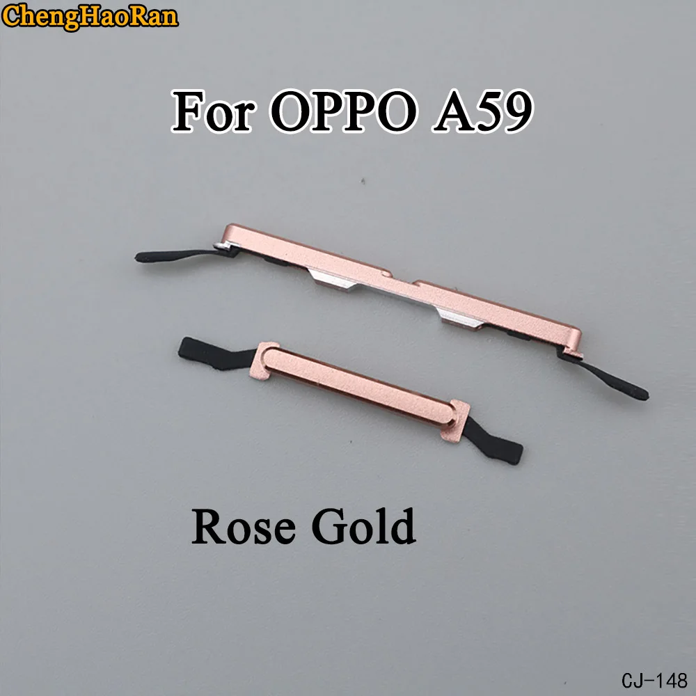 A59-Rose Gold ChengHaoRan 1 шт. для OPPO A57 A59 набор боковых кнопок Кнопка питания+ переключатель громкости набор деталей - Цвет: A59-Rose Gold