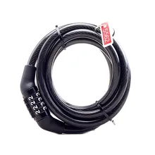 Bicicleta cabo básico auto bobinamento combinação reinicializável cabo bicicleta fechaduras estrutura simples sólida e confiável acessórios da bicicleta #38