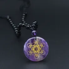 30 мм высокое качество натуральный камень кварц белый кристалл подвеска Маятник цветок жизни Подвески 7 ЧАКРА КУЛОН оргонит ожерелье