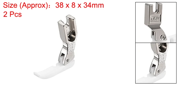 White T36LN 2pcs Uxcell 1/2/3 шт. узкая лапка для вшивания молнии(с Пластик днища подходит для большинства промышленных швейных машин белый/зеленый - Цвет: White T36LN 2pcs