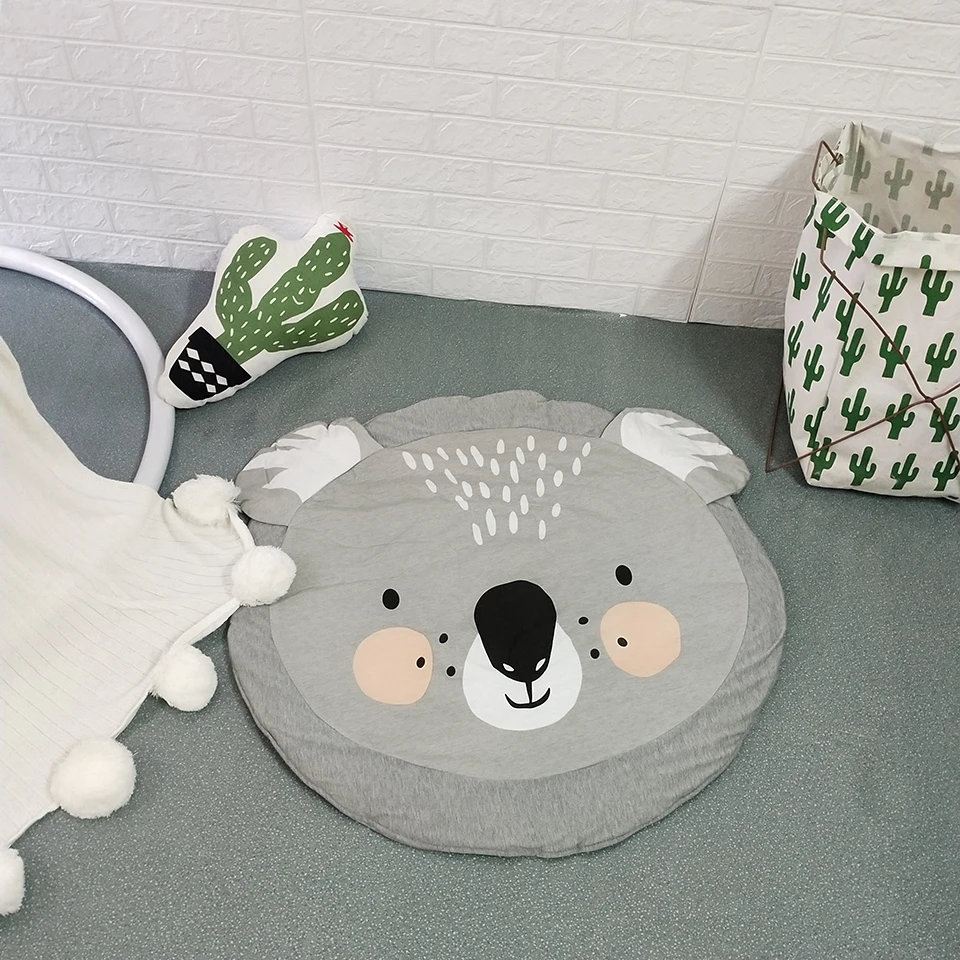 INS милые детские коврики для игр детский коврик ползания постельные