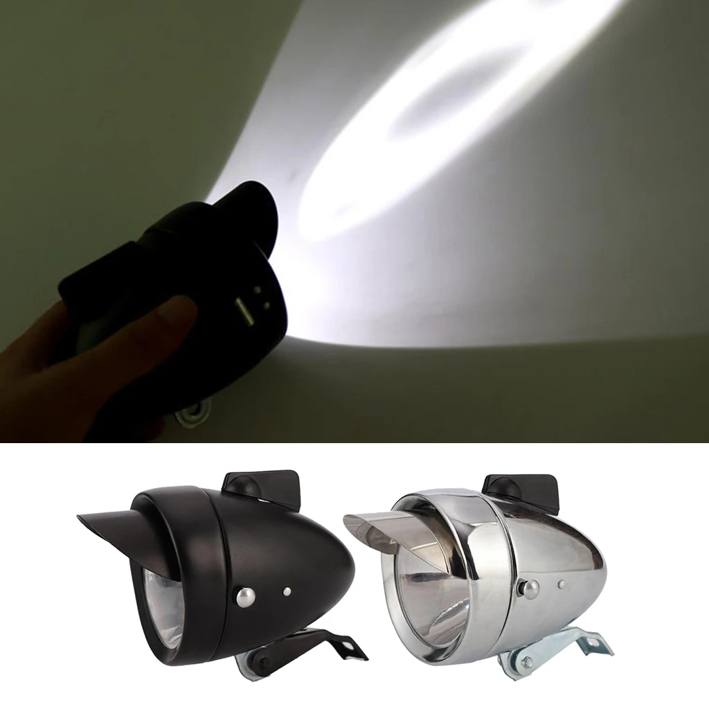 Faro delantero de Metal para luz antiniebla, cromado, Vintage, moda antigua, luz LED, para bicicleta, Plata/negro|Luz de bicicleta| AliExpress