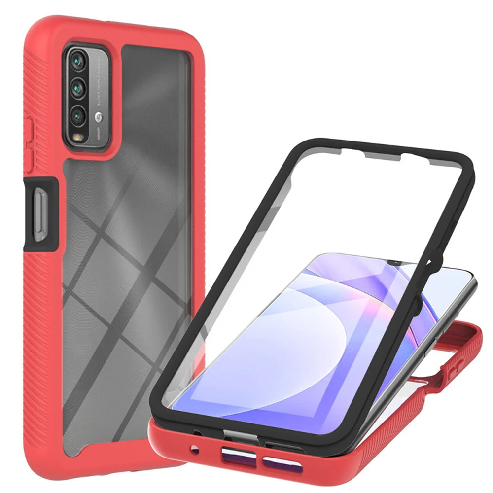 Redmi 9T 10 2021 Shockproof Case For Xiaomi T9 Crystal 360 Protect Back Panel Cover Bumper Fundas | Мобильные телефоны и