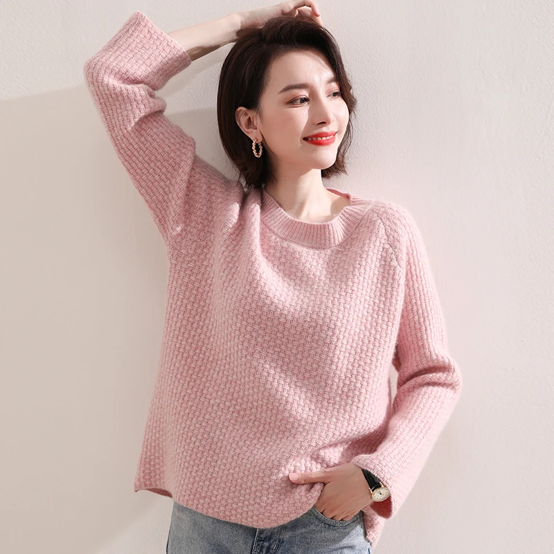 2020 Winter Sweater Women O-Neck 100% Cashmere