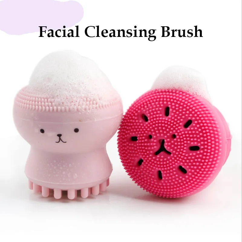 

Silicone Facial Cleansing Brush Octopus Shape Facial Cleanser Face Washing Product Pore Cleaner Scrub Exfoliator Skin Care Tool