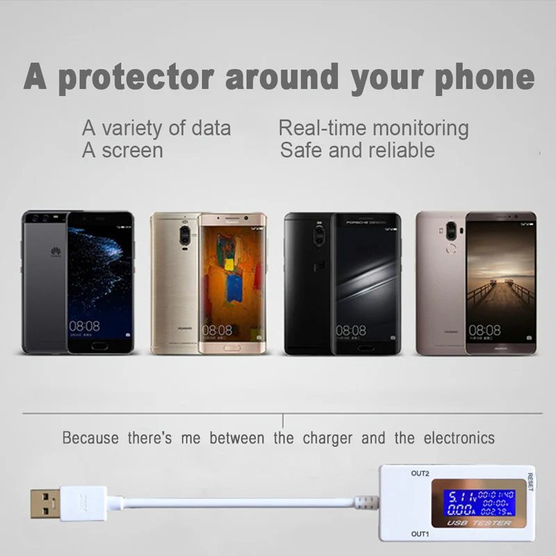 10 в 1 ЖК тестер USB 4 30 5A ток детектор напряжения для huawei Oppo мобильный телефон