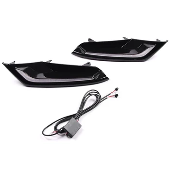 

LED Car Driving Daytime Running Light Fog Lamp with Flow Yellow Turn Signal DRL for Mazda 3 Axela 2019 2020