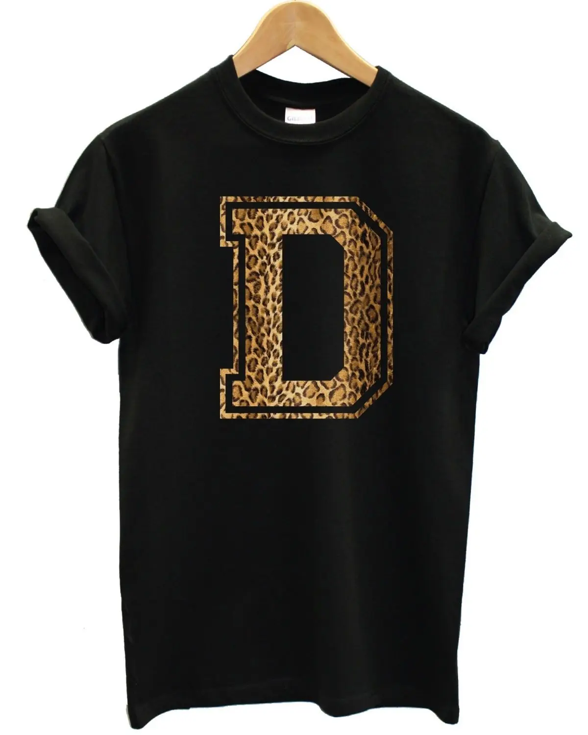 D/леопардовая футболка с буквенным принтом детская логотипом топ для мужчин и
