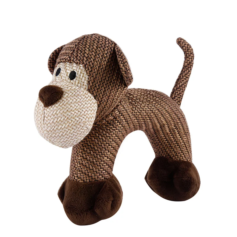 

Pet Dog Squeaky Toy Elephant Monkey Shape Wear-resistant Tear-resistant Chew Bite Toys Plush Dogs Toy Pet Supplies