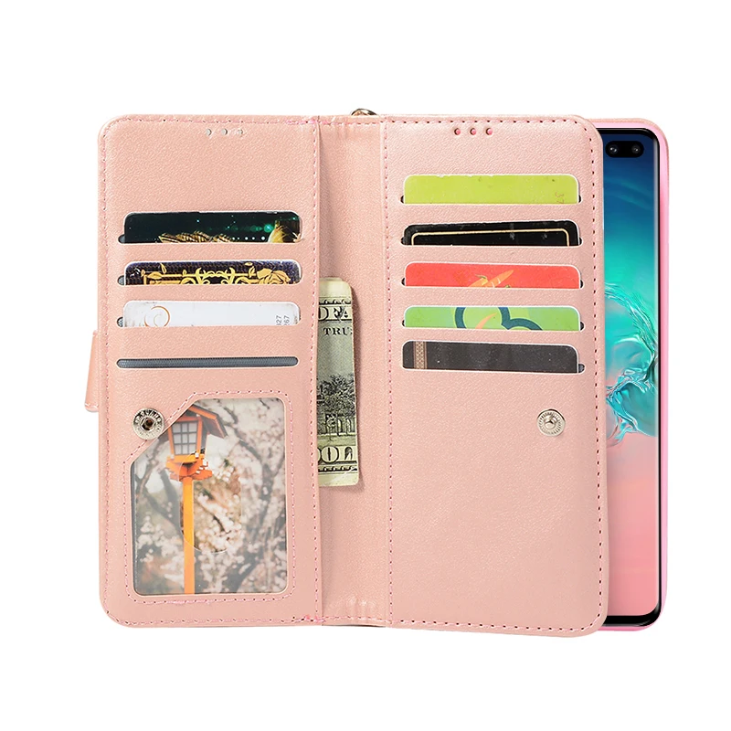 Кожаный чехол-книжка кошелек с блестками чехол для Samsung Galaxy S8 S9 S10 5G S10e Note 9 8 A6 A8 A7 J4 J6 плюс A30 A70 A50 чехол