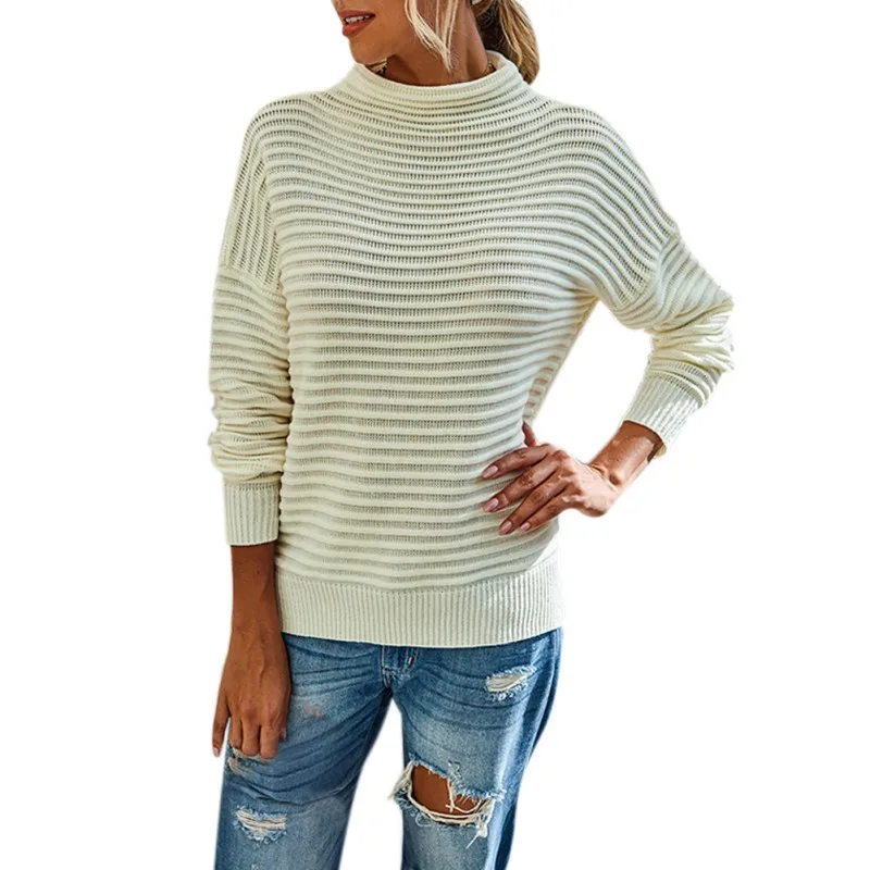 

Autumn Winter Loose Sweater Women Casual Turtleneck Knitted Sweaters Female Warm Clothes Tops