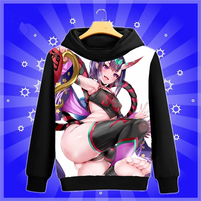 17 Крутая аниме-Толстовка Fate/Grand Order Shuten-douji Косплей Толстовка с капюшоном Мода Весна Осень Мужчины Женщины пуловер пальто - Цвет: 17