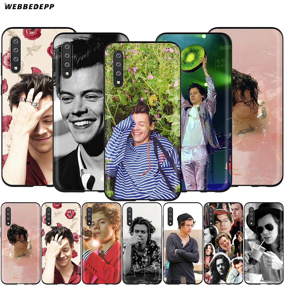 

Webbedepp Harry Styles Cute Case for Samsung Galaxy A3 A5 A6 Plus A7 A8 A9 J6 M20 A10S A20S A30S A40S A50S