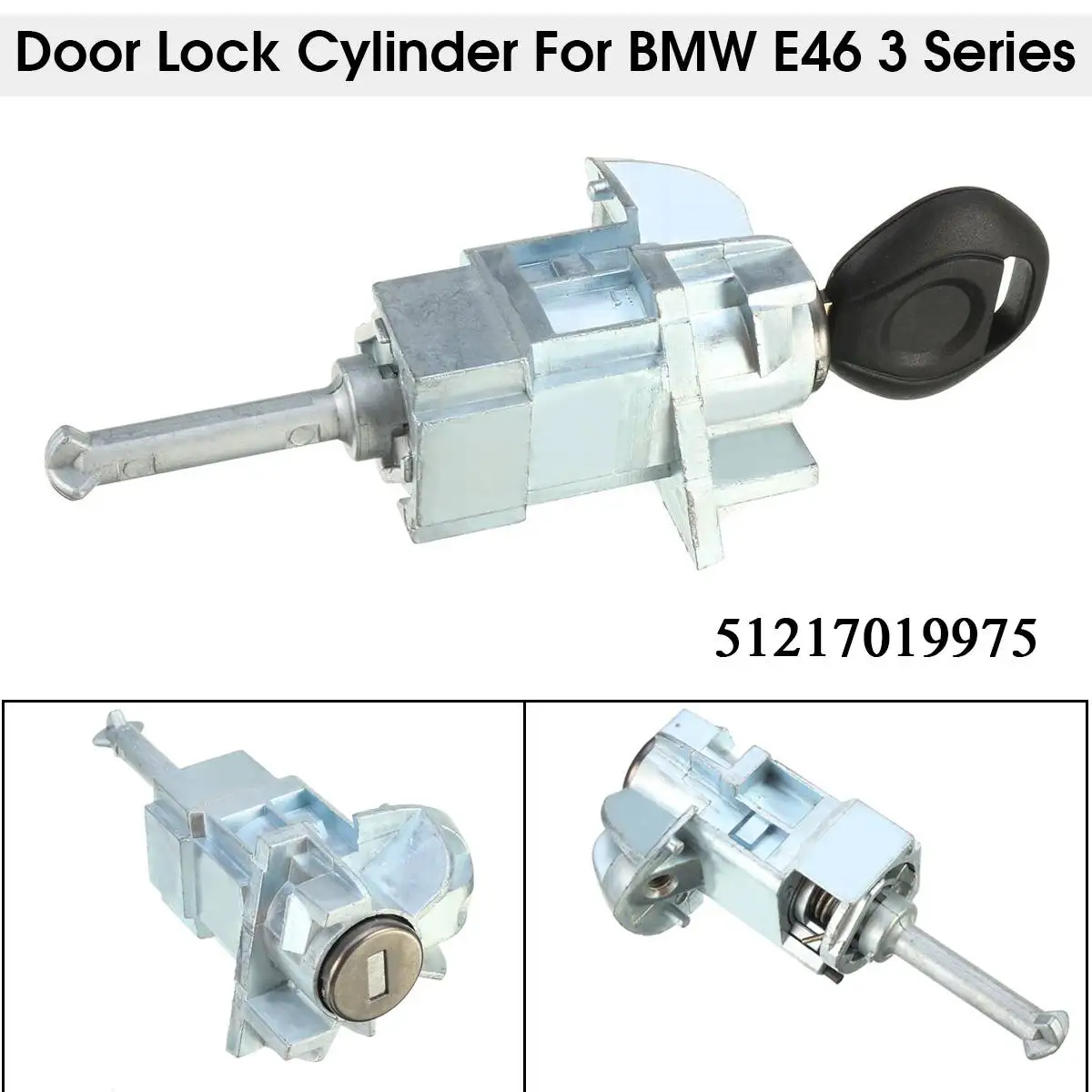 Драйвер левой двери замок цилиндр ствола в сборе и 2 ключа для BMW E46 3 серии
