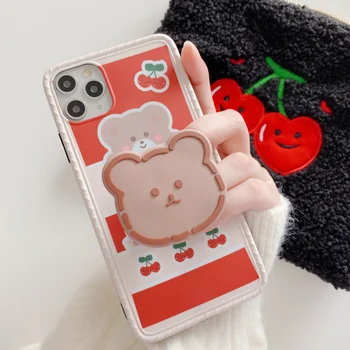 

Cute Cartoon Little bear support Phone Case for iphone 11 Pro max SE XR Back Cover For iphone 7 8 plus XS Max Fashion Soft Cases