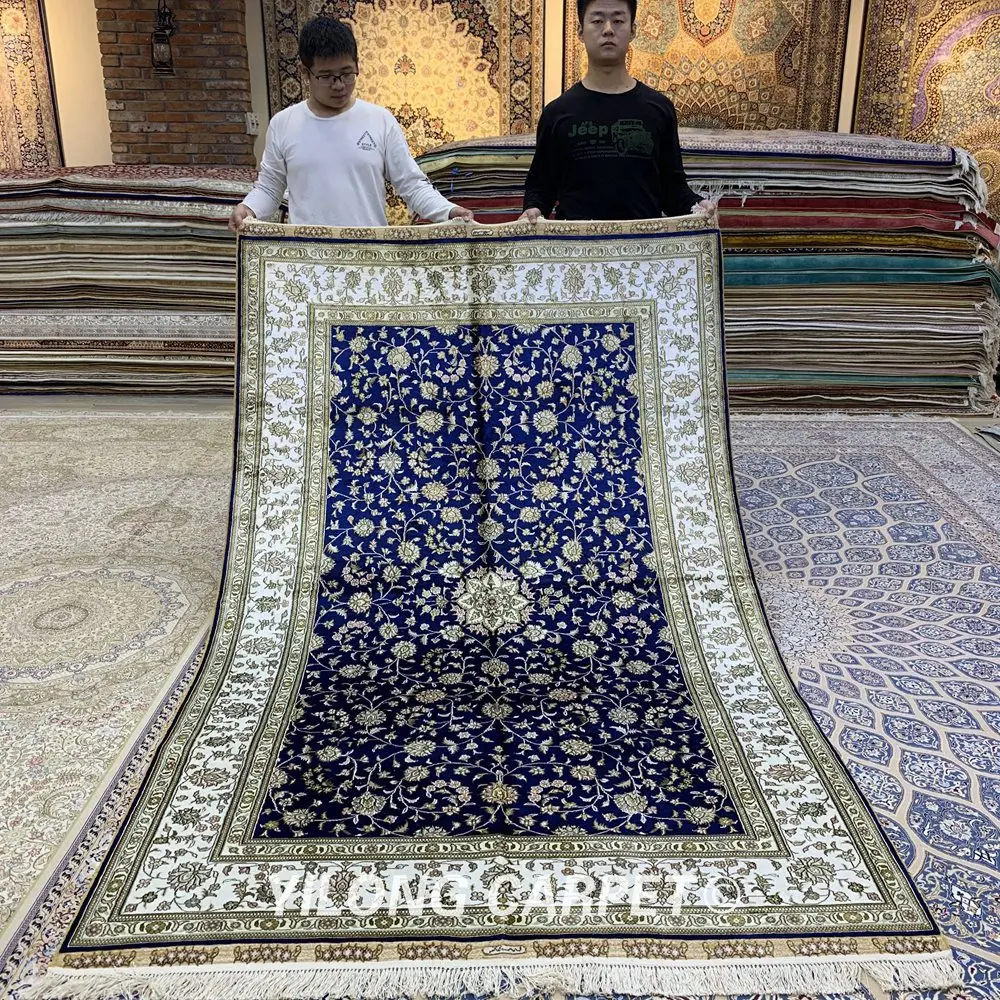 YILONG 5'x8' персидский шелковый ковер ручной работы Традиционный персидский ковер высокого качества(YXR360B