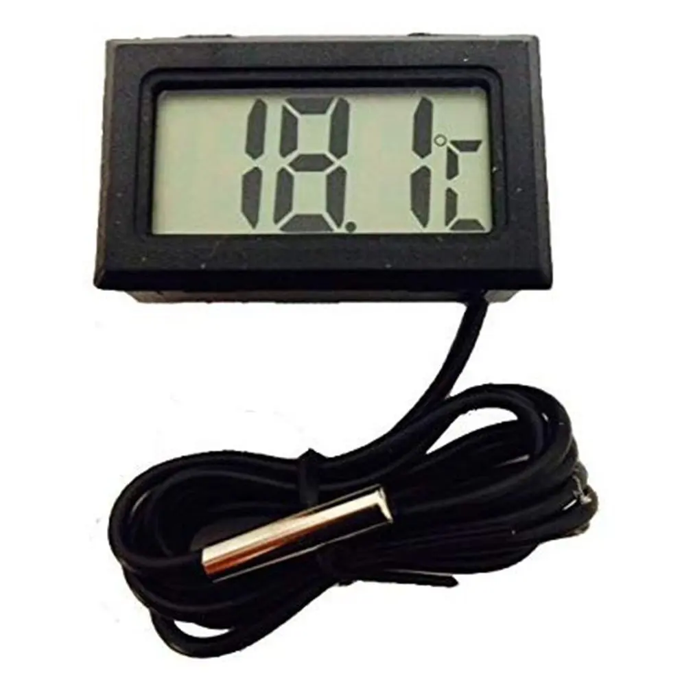 LCD Digital Thermometer Without Battery Freezer Mini Thermometer Indoor Outdoor Electronic Thermometer With Sensor