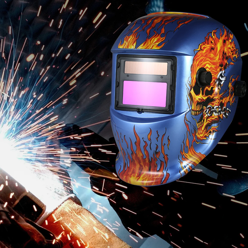

Hot New Meterk Industrial Welding Helmet Solar Solar Auto Lasfilters Helm Darkening Welding Helmet TIG MIG Mask Skull Grinding D