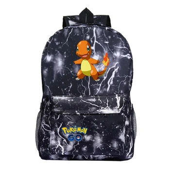 

Plecak Anime Travel Pikachu Backpack Laptop Backbag Canvas Sac A Dos Mochila Pokemon 19-22 School Bags For Teenage Girls