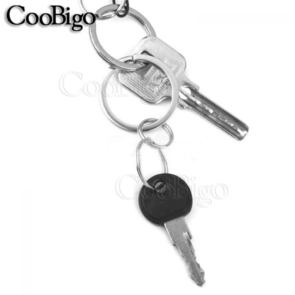 2017-Hot-Sale-50-pcs-Set-Stainless-Steel-Silver-15mm-Keychain-Split-Key-Ring-Loop