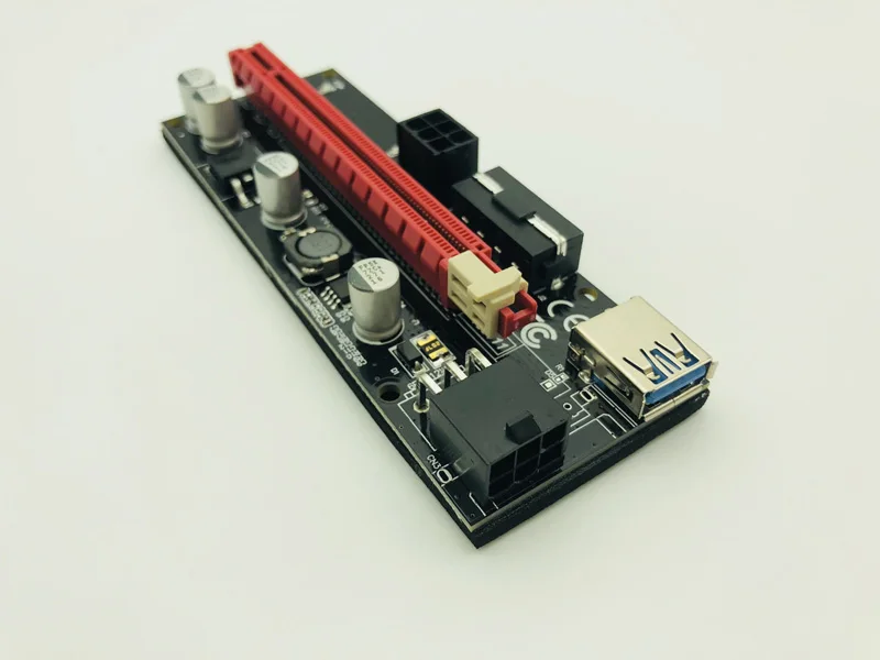 60CM VER009S PCI-E Riser Card 009S PCI Express 1X 16X 4Pin 6Pin SATA Molex Power USB 3.0 Cable for ETH EOS Bitcoin Miner Mining