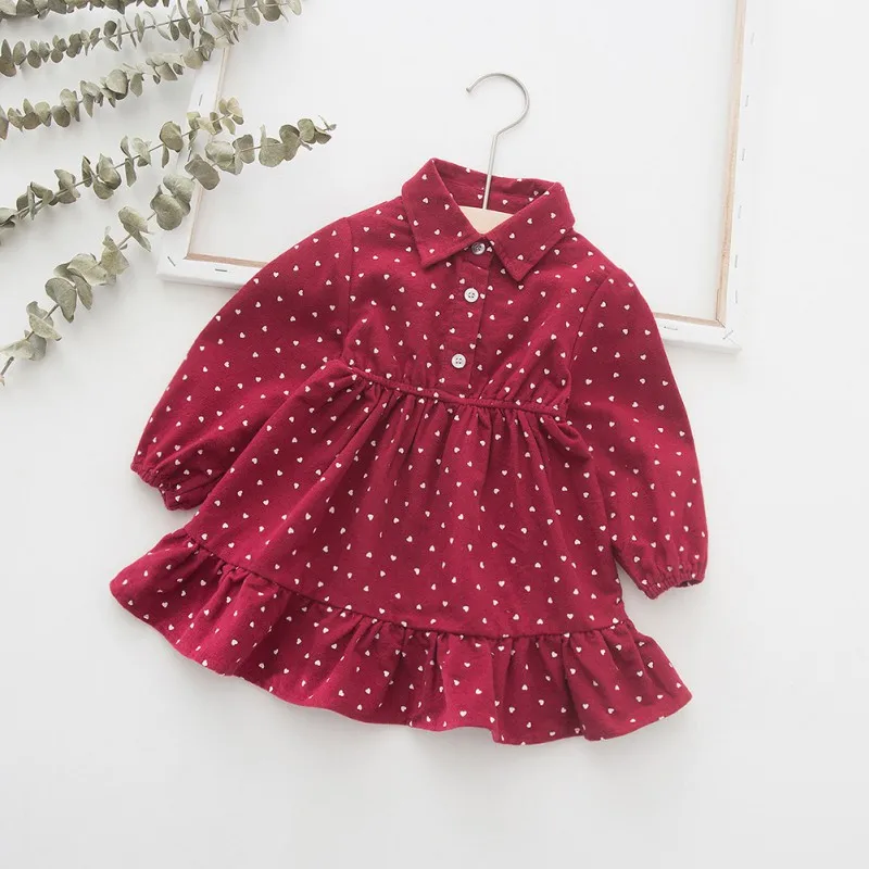 

TYAutumn Sweet Long Sleeve Baby Girls Dress For Girl Birthday 0-7T Newborn Toddler Princess Dresses Kids Casual Wear Daily Cloth