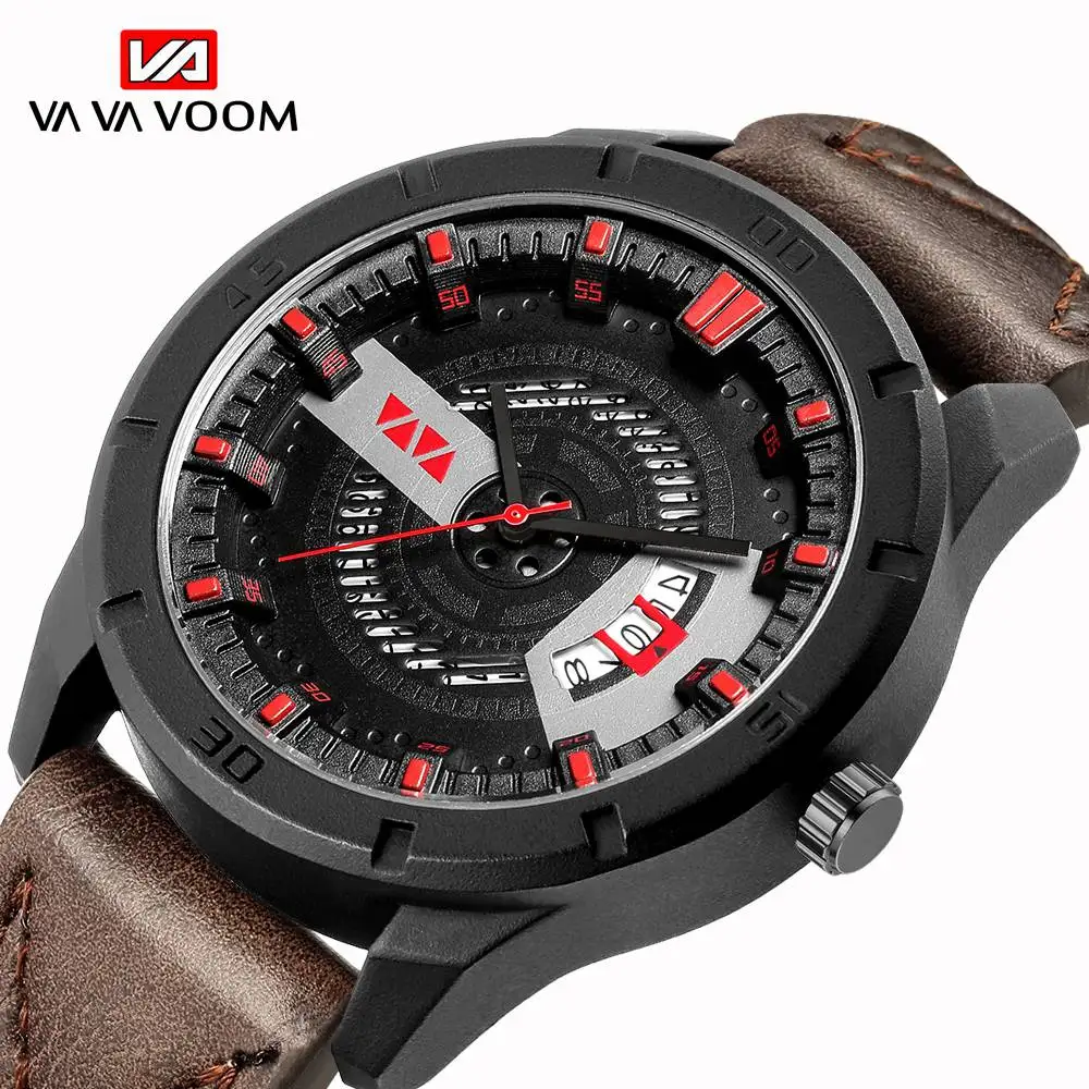 Men's Complete Calendar Watches Top Luxury Brand Fashion Sports Waterproof Watch Men Leather Band Quartz Clock Male reloj hombre