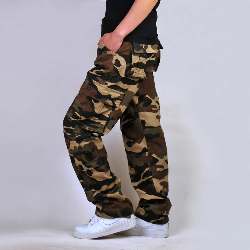 

Camouflage Pants Casual Camo Cargo Trousers Hip Hop Joggers Streetwear Pantalon Homme Multi-pocket Military Tactical Pants