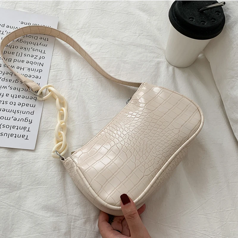 Obtenga esto Bolso de hombro de piel sintética para mujer, bolsa de té de la leche, con cremallera del bolso, Cuadrado y pequeño, a la moda, 2021 KjwnegzbX95