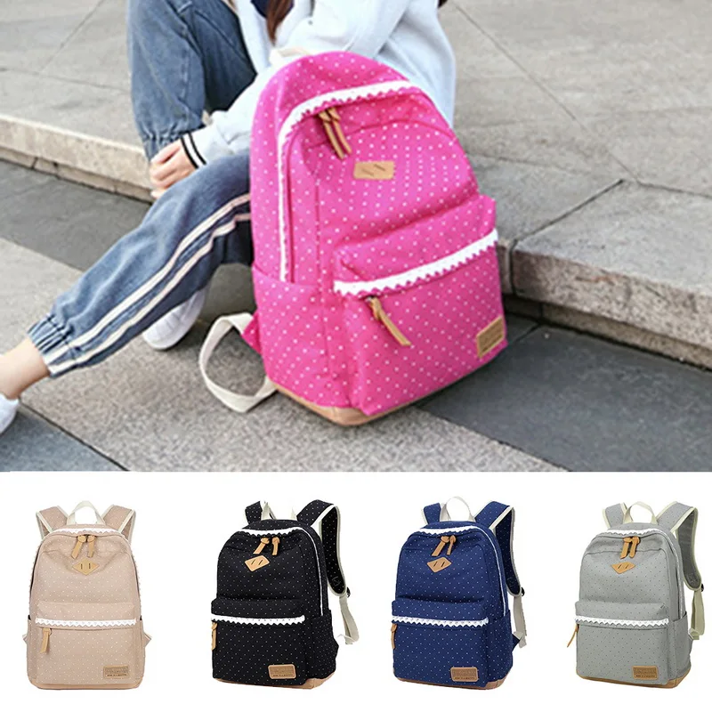 

Backpack Women Dot Backbag Kawaii Bags School Book Bag Preppy Students Notebook Backpack Mochila Gift Rucksacks
